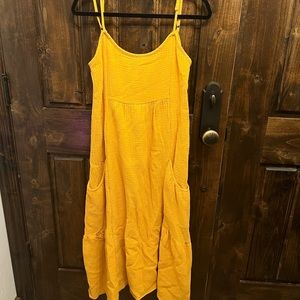 4 Our Dreamers dress. Mustard color. Wore once.